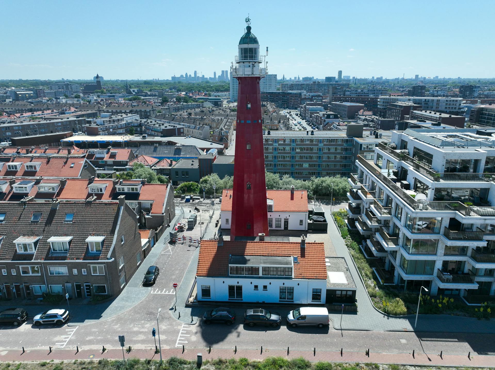 Luchtinspectie van woningschade